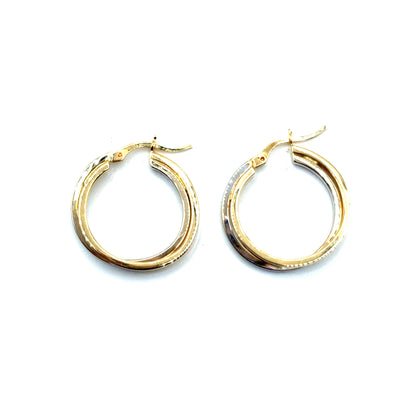 Argollas en Oro Dos Tonos 14K