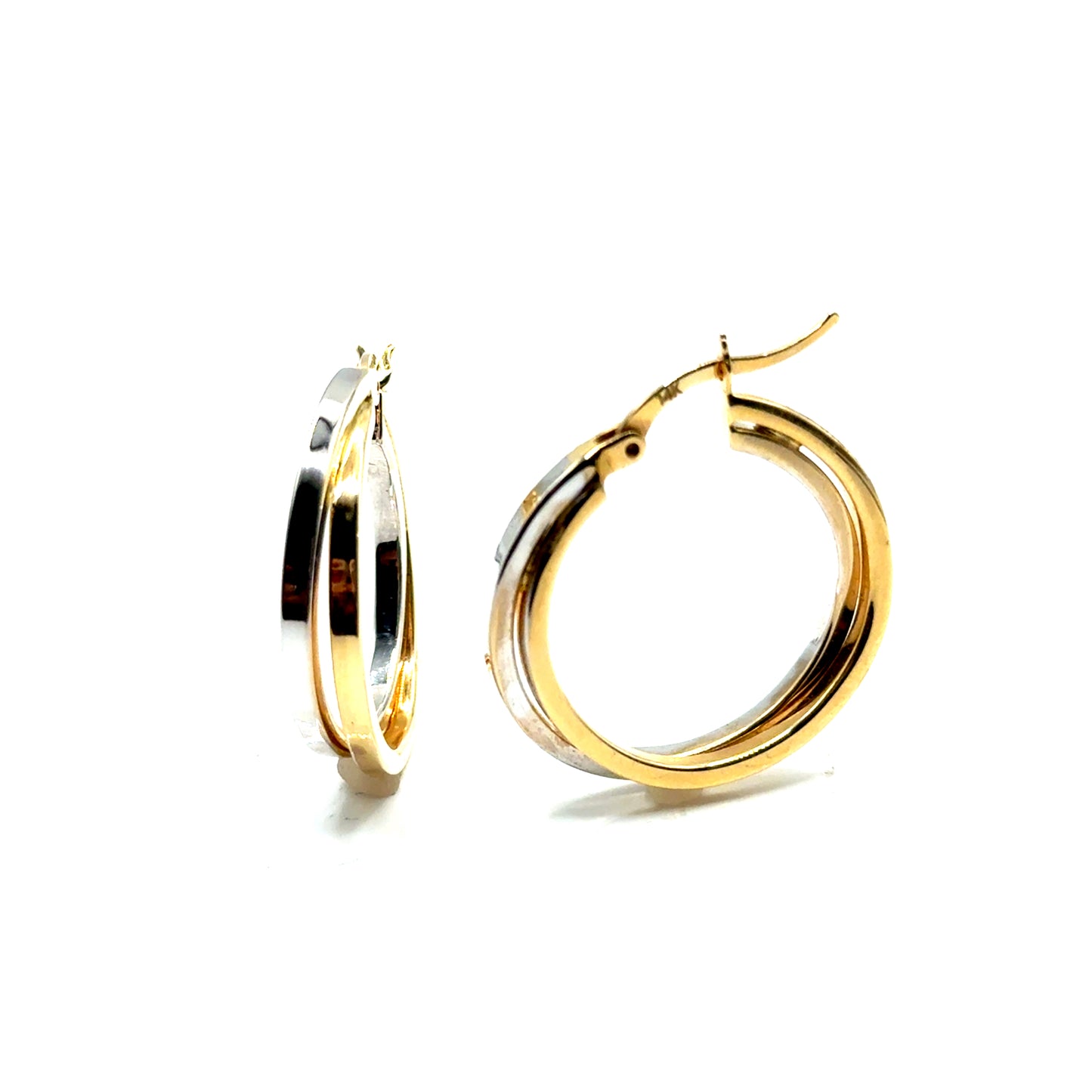 Argollas en Oro Dos Tonos 14K