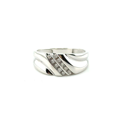 Anillo (de hombre) en Plata con Diamantes