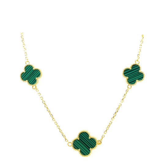 Collar (12 tréboles) en Plata