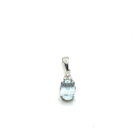Dije de Aguamarina en Plata 925 (1.0cts)