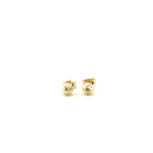 Aretes Bolitas 3mm (diamantados) en Oro