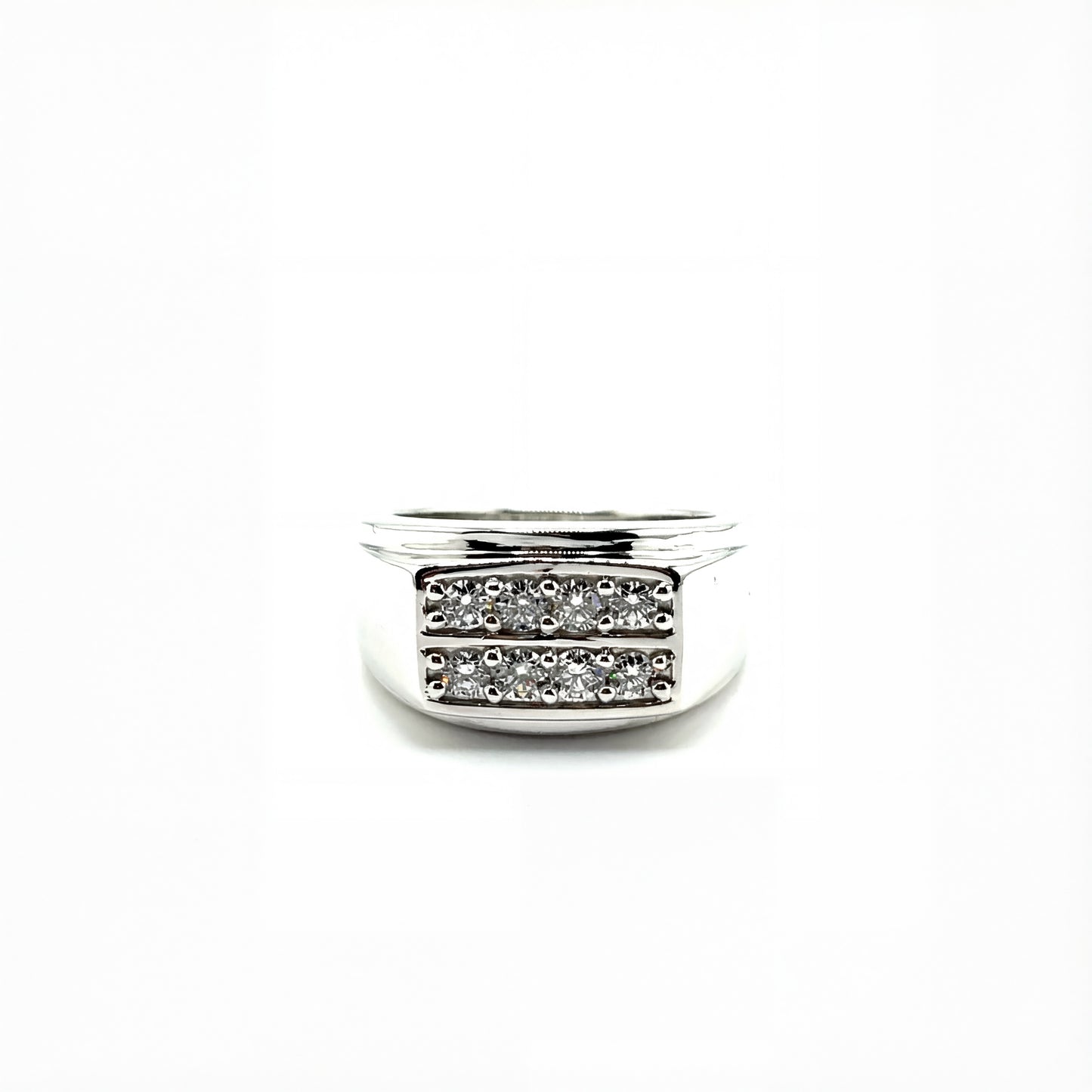 Anillo de Hombre con Diamante Laboratorio en Plata