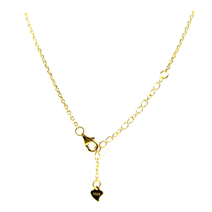 Collar Trebol (malaquita) en Plata