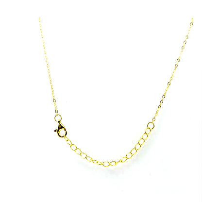Collar (gota) en Plata (baño amarillo)