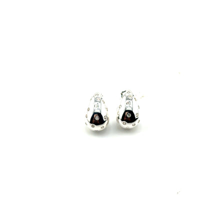 Aretes (gota) en Plata con Circones