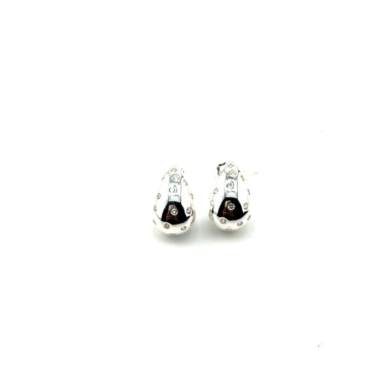 Aretes (gota) en Plata con Circones