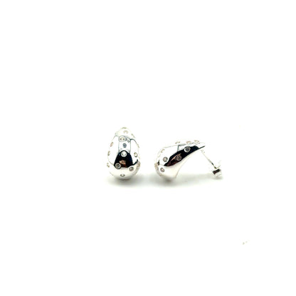 Aretes (gota) en Plata con Circones
