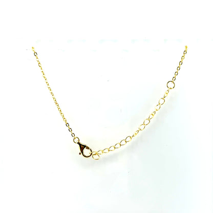 Collar Trebol (madre de perla rosado) en Plata