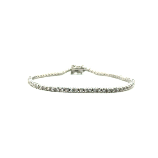 Pulsera Tennis con Circones en Plata