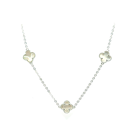 Collar Trebol (5) en Plata 925