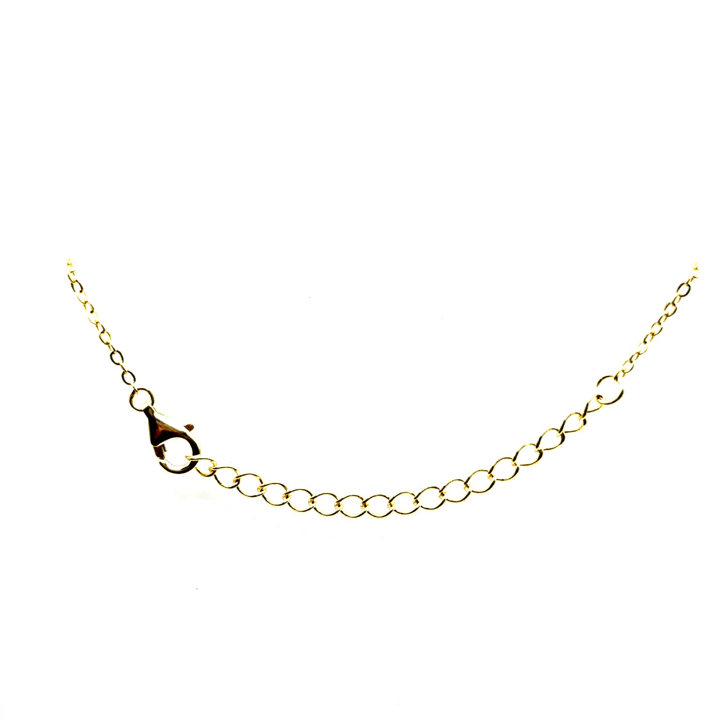 Collar 5 Treboles (Negro) en Plata con Baño de Oro