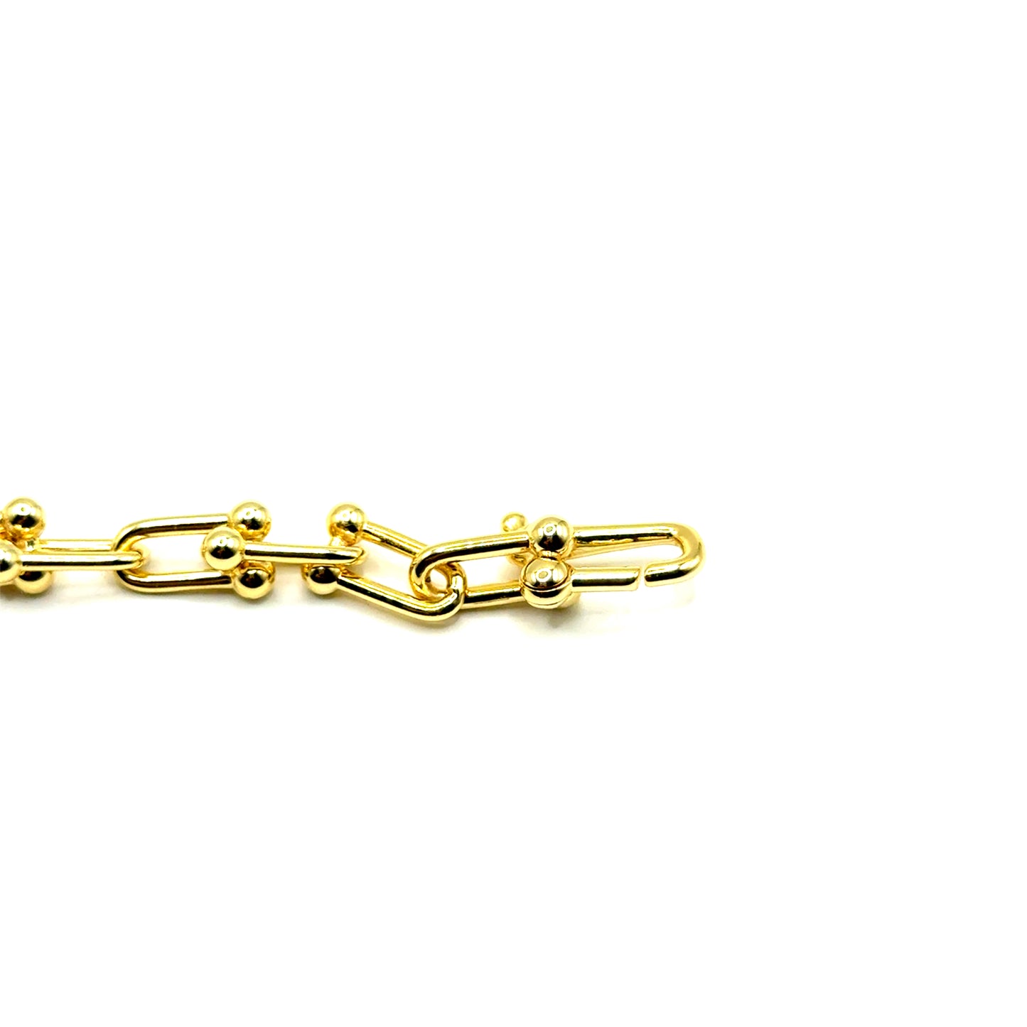 Pulsera Eslabones en Plata con Baño de oro