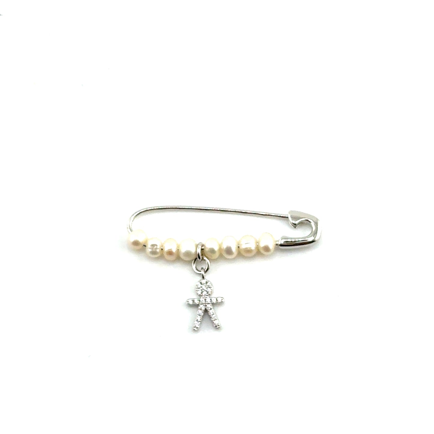 Alfiler con Perlas (niño) en Plata