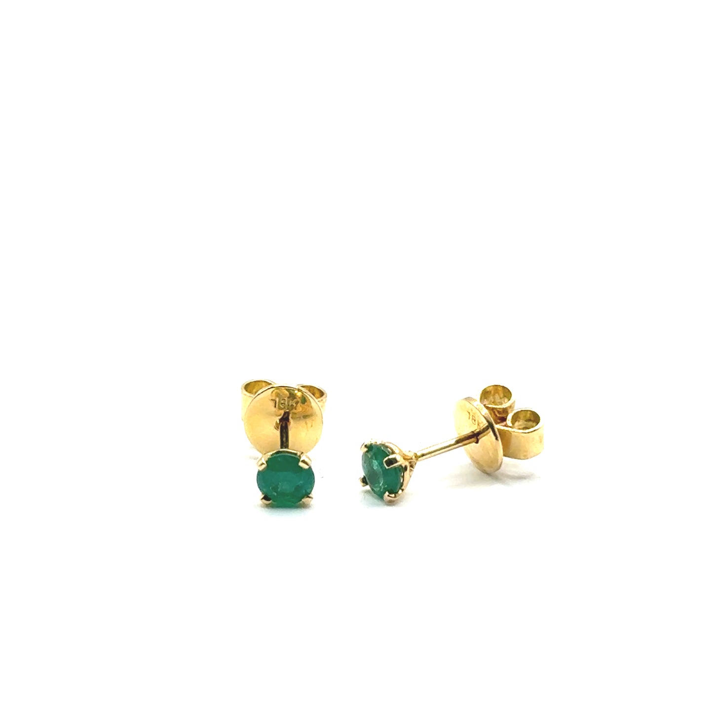 Aretes de Esmeralda en Oro 18K (0.45cts)