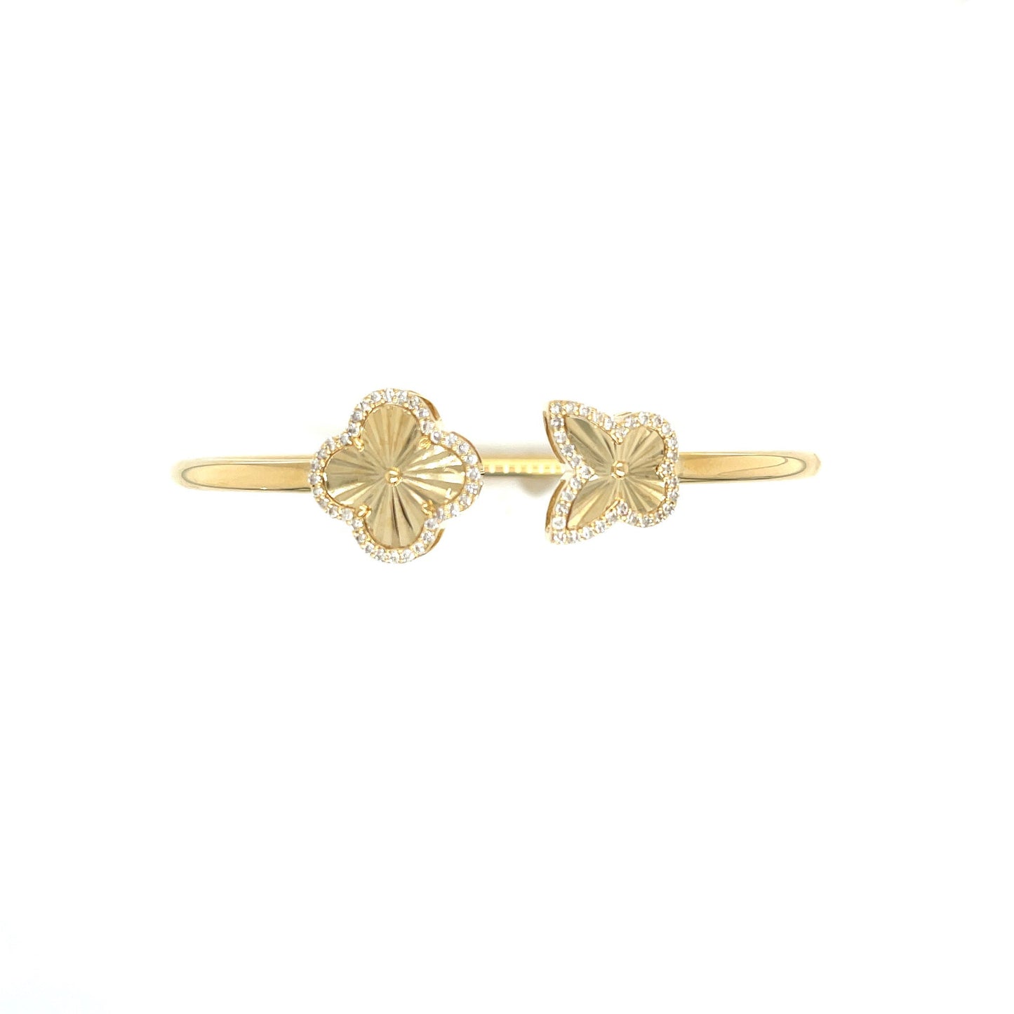 Caña de Mariposa y Trebol en Oro 14K