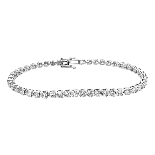 Pulsera Tennis de Diamantes en Oro Blanco 14K (5.00ct)