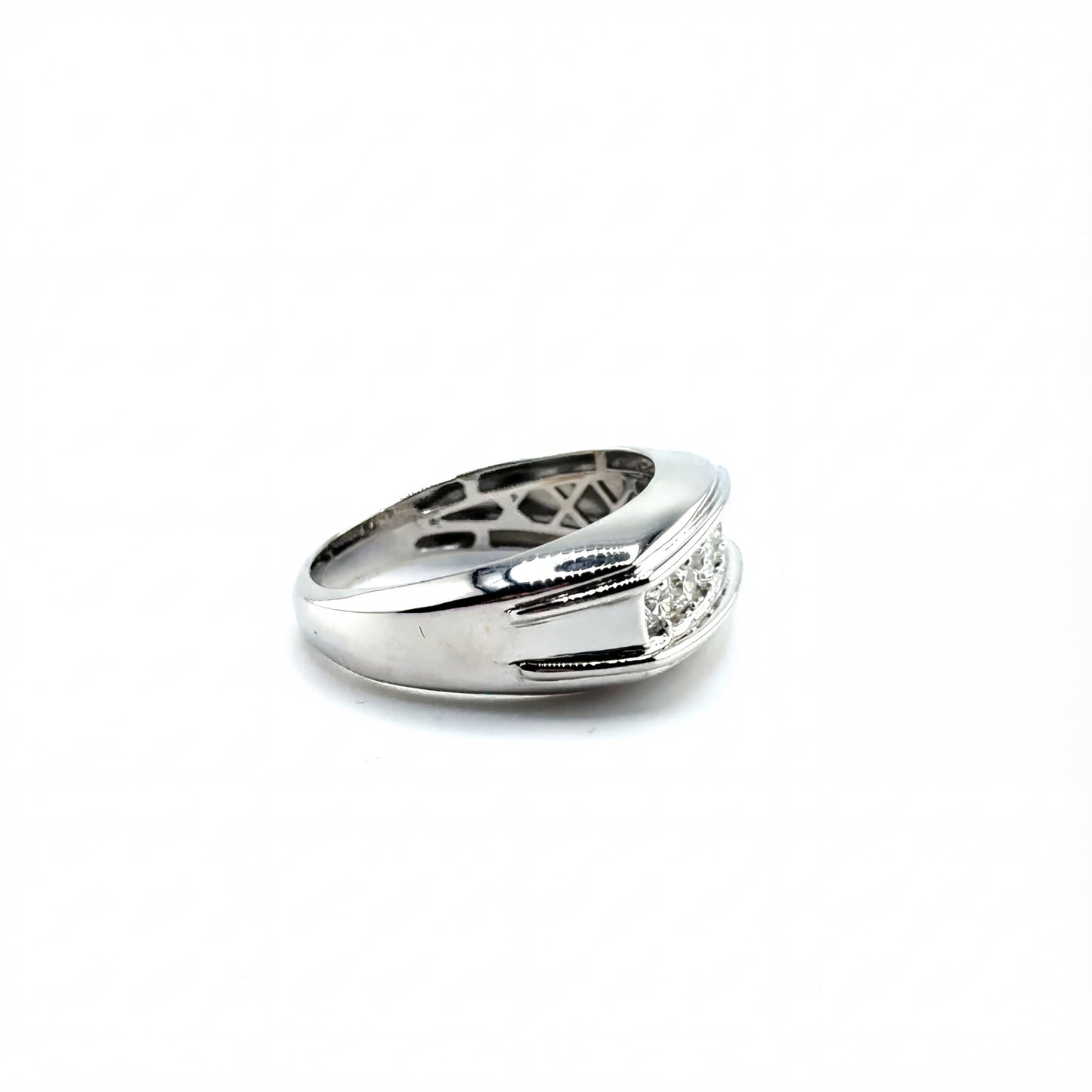 Anillo de Hombre con Diamante Laboratorio en Plata
