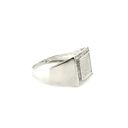 Anillo (de hombre) en Plata con Diamantes