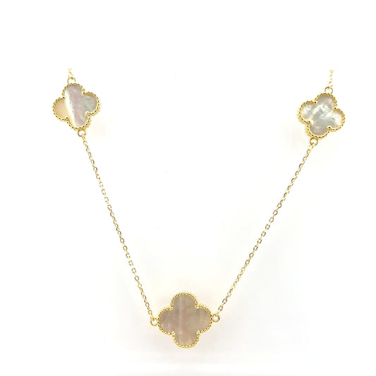 Collar (12 tréboles) en Plata