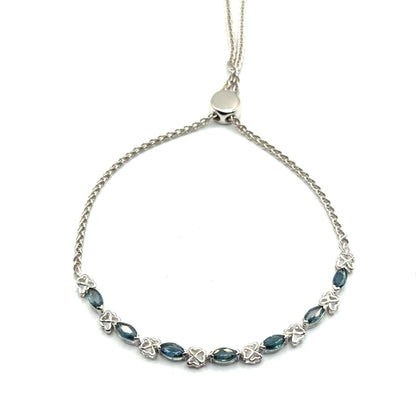 Pulsera Ajustable de Zafiro en Plata 925 (2.0cts)