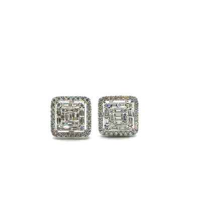 Aretes de Diamantes en Oro 18K