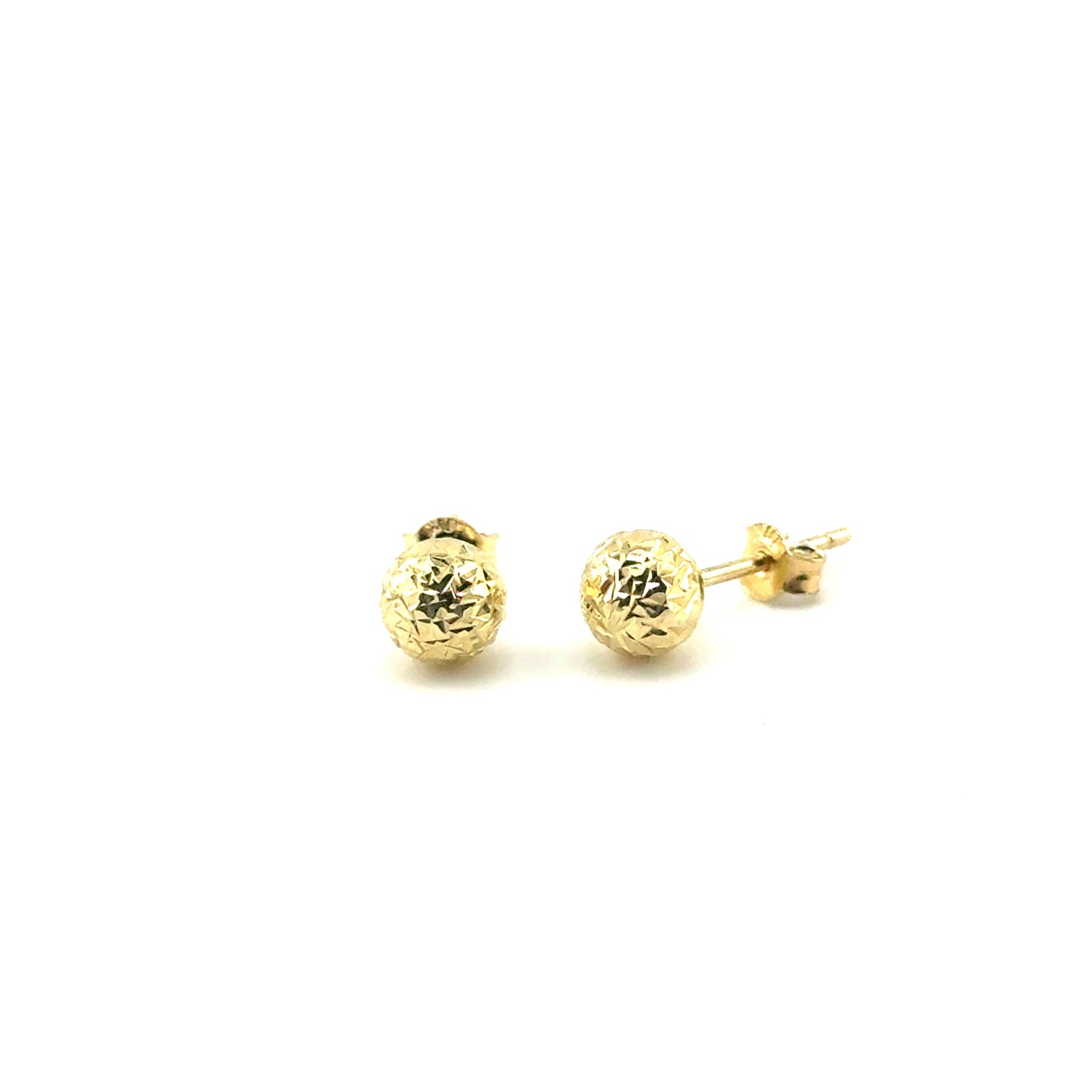 Aretes Bolitas 5mm (diamantados) en Oro