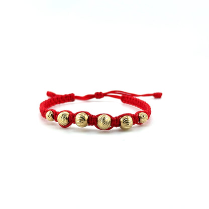 Pulsera Bolitas en Oro 10K con Hilo Adjustable (Copy)