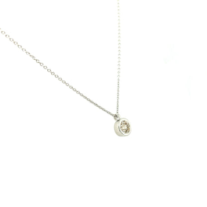 Collar de Diamante (bisel) en Oro 14k