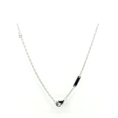 Collar Trebol (negro ónix) en Plata