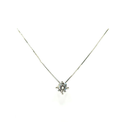Collar (solitario) de Moissanita en Plata
