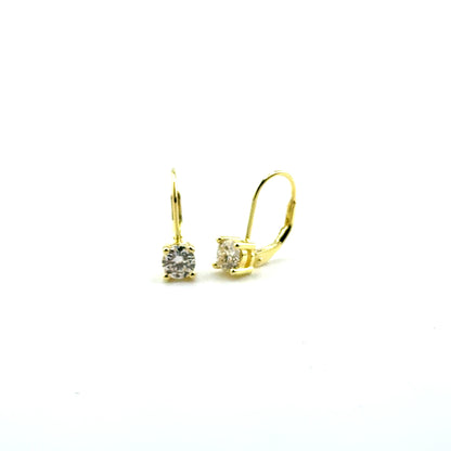 Aretes (leverback) de Moissanita en Plata (Copy)