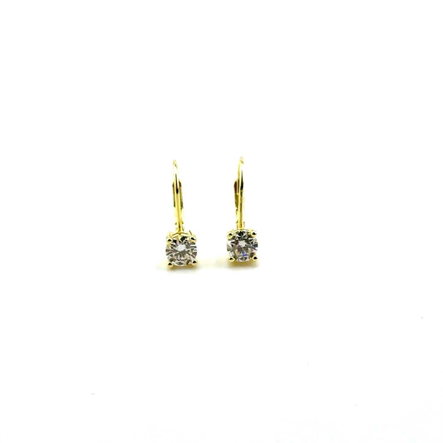 Aretes (leverback) de Moissanita en Plata (Copy)