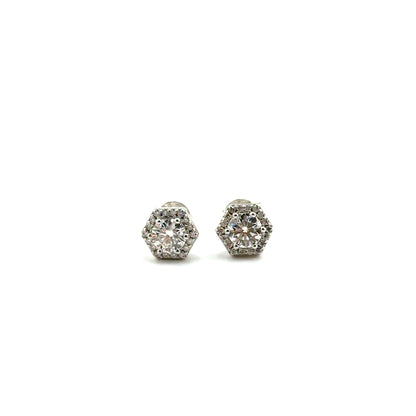 Aretes de Moissanita en Plata