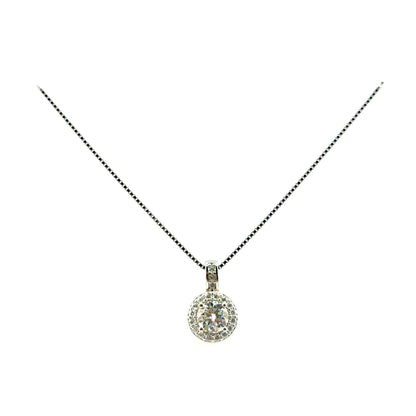 Dije de Moissanita con Caden en Plata
