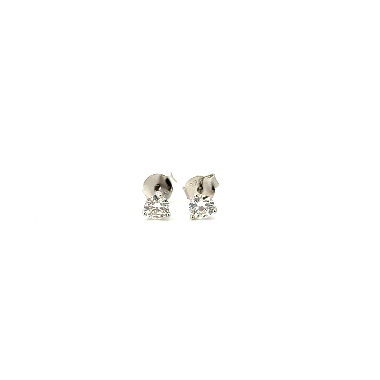 Aretes de Moissantia en Plata