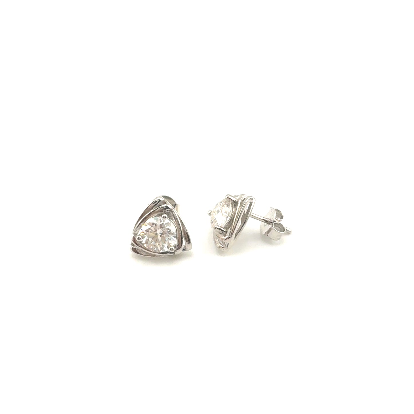 Aretes de Moissanita en Plata