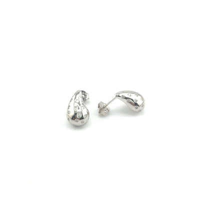 Aretes (gota) de Moissanita en Plata