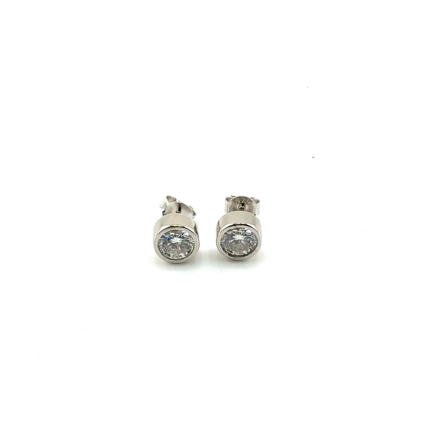 Aretes Moissanita (bisel) en Plata