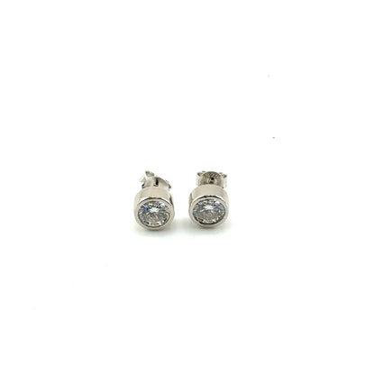 Aretes Moissanita (bisel) en Plata
