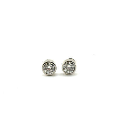 Aretes Moissanita (bisel) en Plata