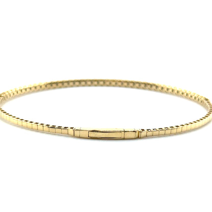 Caña Flexible con Diamantes Laboratorio en Oro 14K