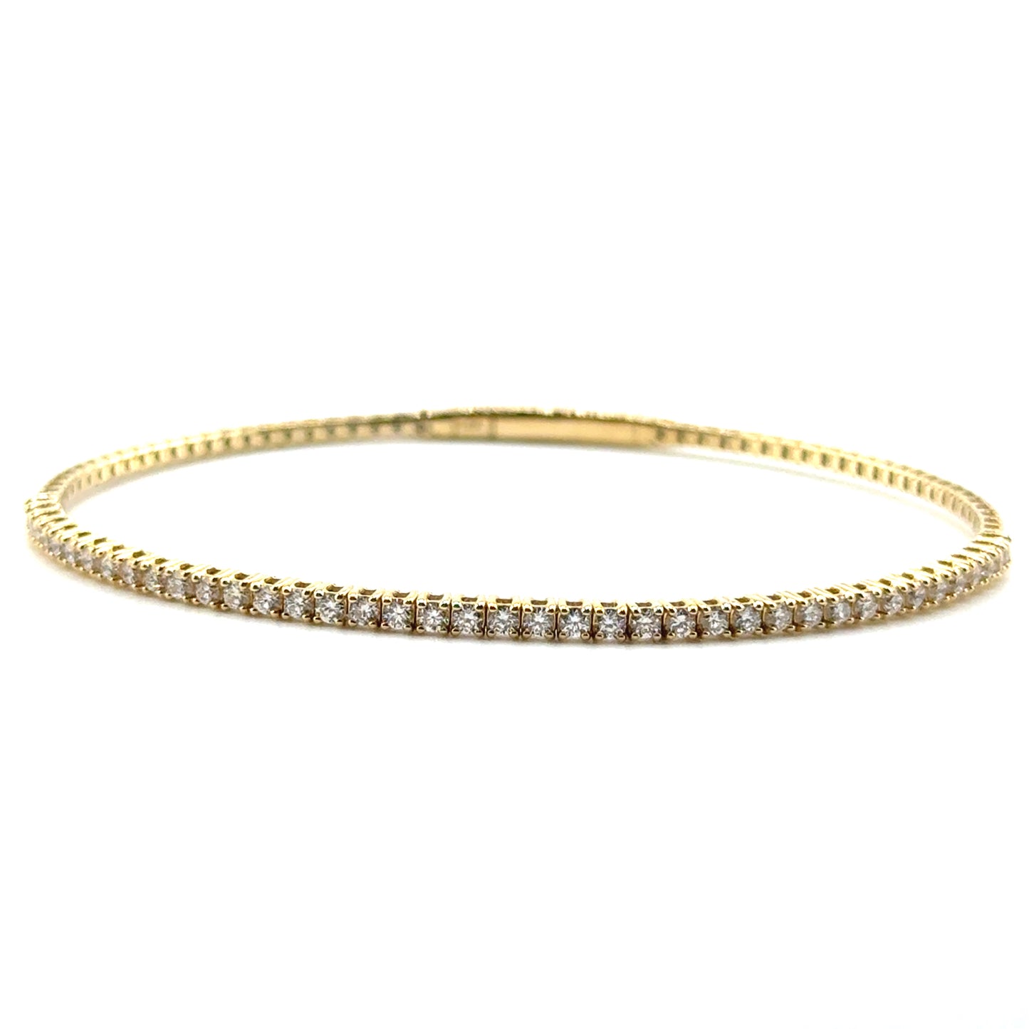 Caña Flexible con Diamantes Laboratorio en Oro 14K