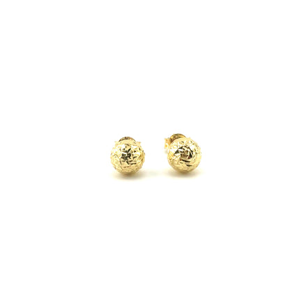 Aretes Bolitas 5mm (diamantados) en Oro