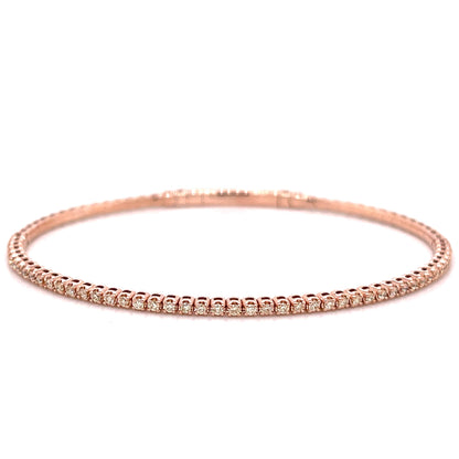 Caña Flexible en Plata 925 con Baño de Oro Rosado