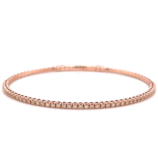 Caña Flexible en Plata 925 con Baño de Oro Rosado