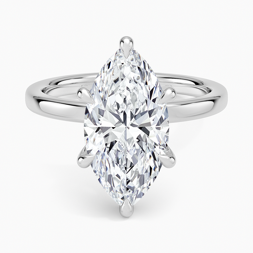 Anillo de Diamante Laboratorio (marquis) en Oro Blanco 18kt