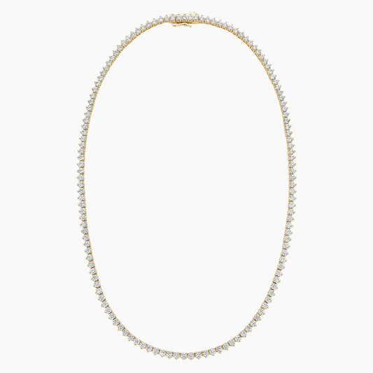 Collar Tennis de Diamantes en Oro Amarillo 14K