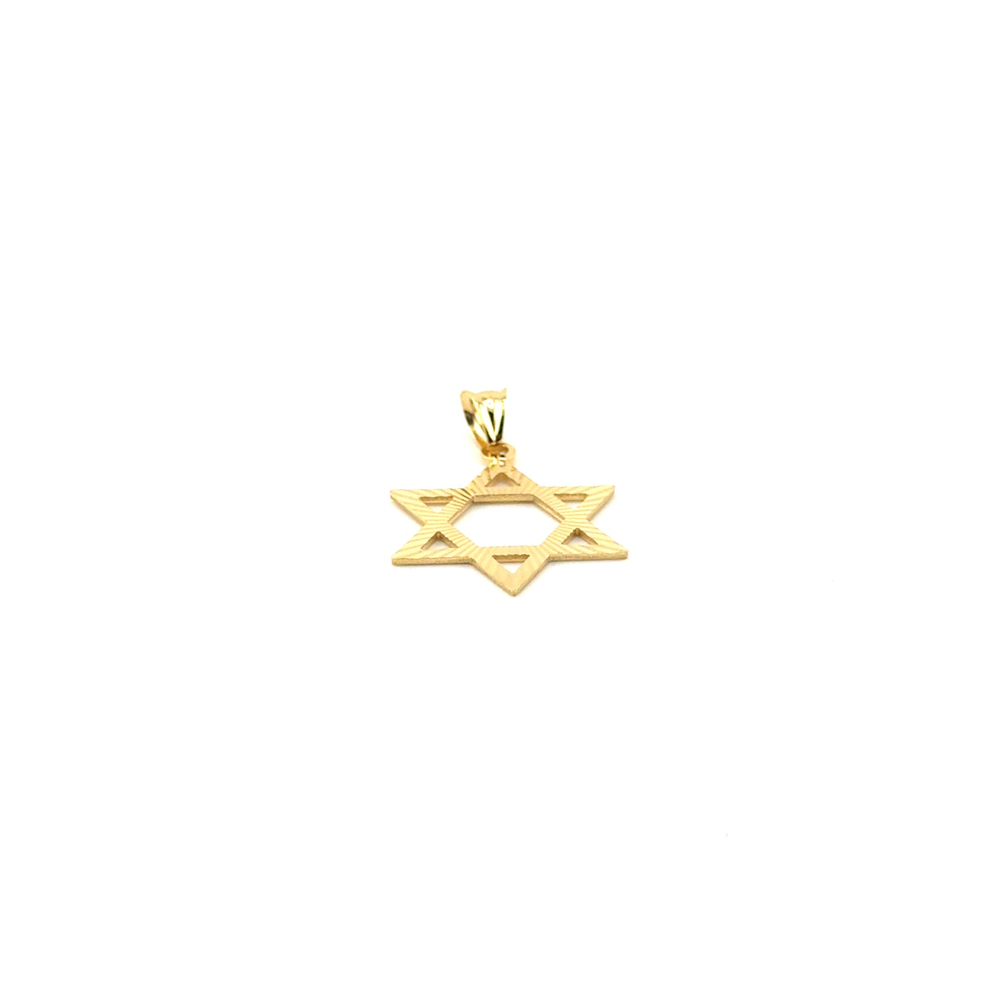 Dije Estrella de David (corte Diamante) en Oro 18K