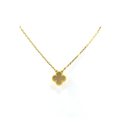 Collar Trebol (madre de perla) en Plata